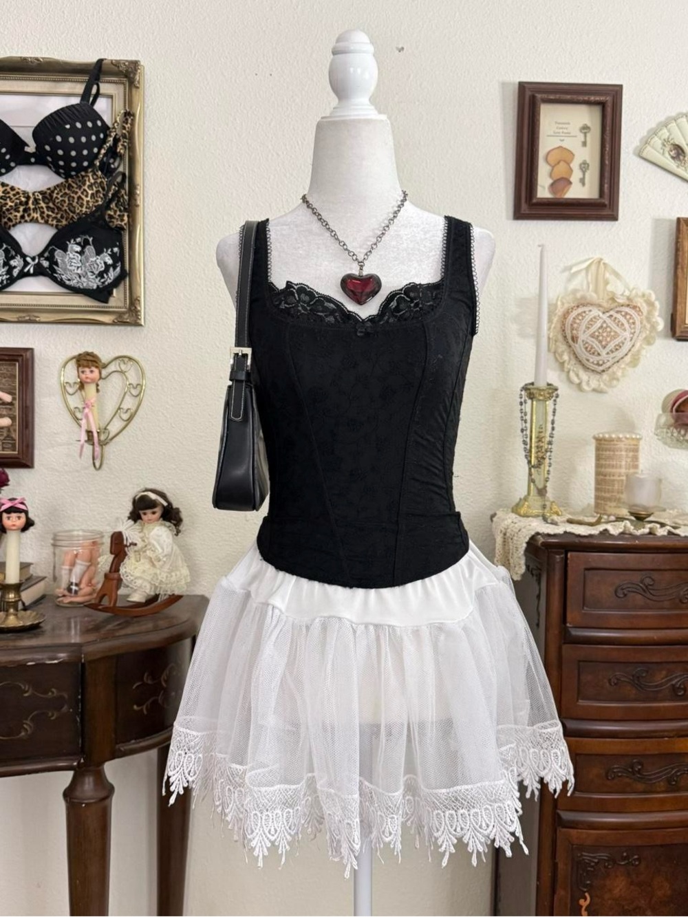 Girly‎ grunge fairy whimsical white tutu tulle under skirt
